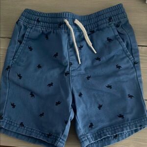 Blue Shorts with Dinosaur Print